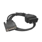 OBDII diagnostic cable with D-sub connectors and black molded housing