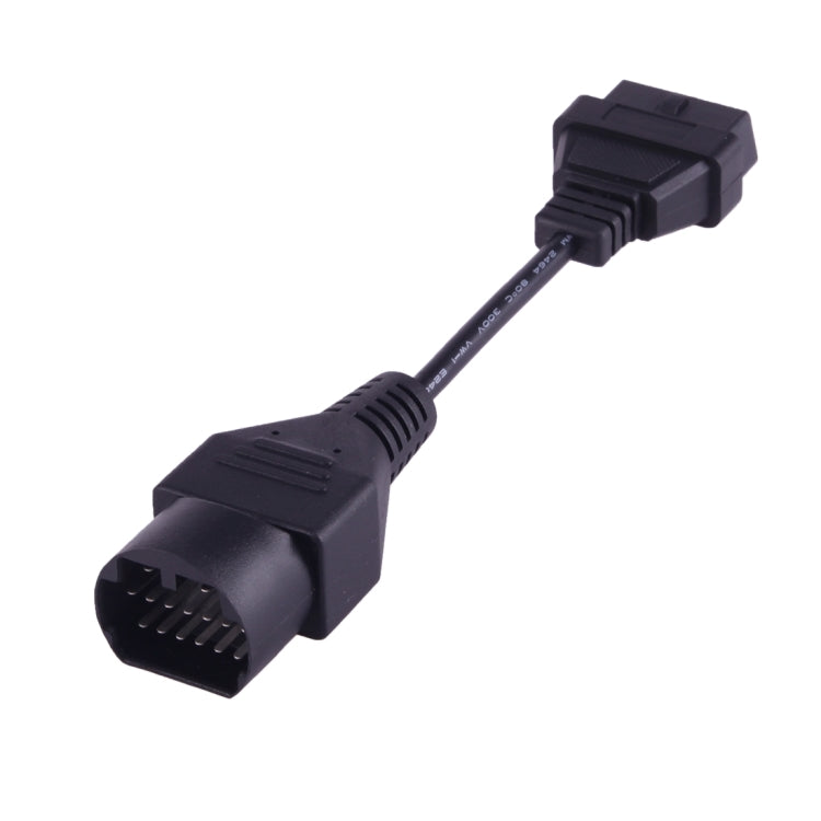 OBD-II diagnostic cable with black 17-pin connector end and attached cable