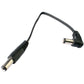CCTV video balun power lead with barrel plug connector and black cable