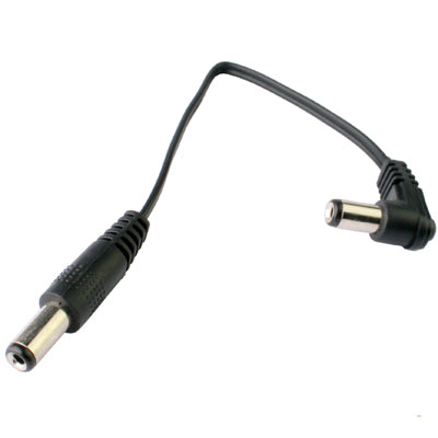 CCTV video balun power lead with barrel plug connector and black cable