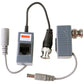 CCTV balun transceiver with RJ45 port, BNC jack, and DC power pigtail