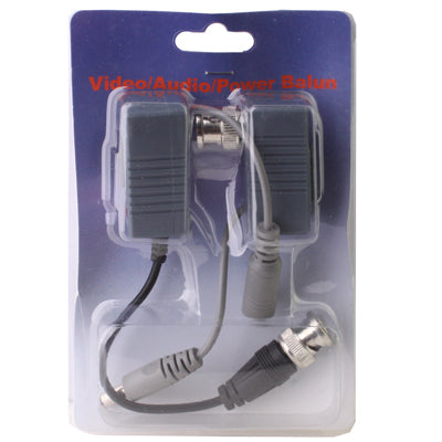 Video/Audio/Power balun transceiver set in retail blister pack