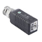 CCTV passive video balun transceiver with BNC male end and 2-pin output connector