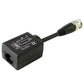 Passive video balun adapter with RJ45 Ethernet port and BNC connector cable