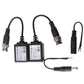 Dual passive balun transceivers with two modules and four cables to BNC connectors