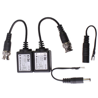 Dual passive balun transceivers with two modules and four cables to BNC connectors
