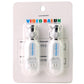Packaged pair of video baluns with two BNC connectors on blister card