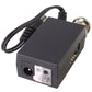 Black UTP video transmitter CM1001T showing front ports for coax, power, and signal.