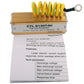 Telecom surge protector arrester with coiled leads and printed front specifications
