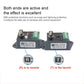 Active CCTV video balun pair for receive (R) and transmit (T) with green screw terminals