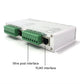 Passive video balun side view with dual green terminal blocks and RJ45 interface