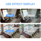 Use effect infographic showing before and after results for a video isolator