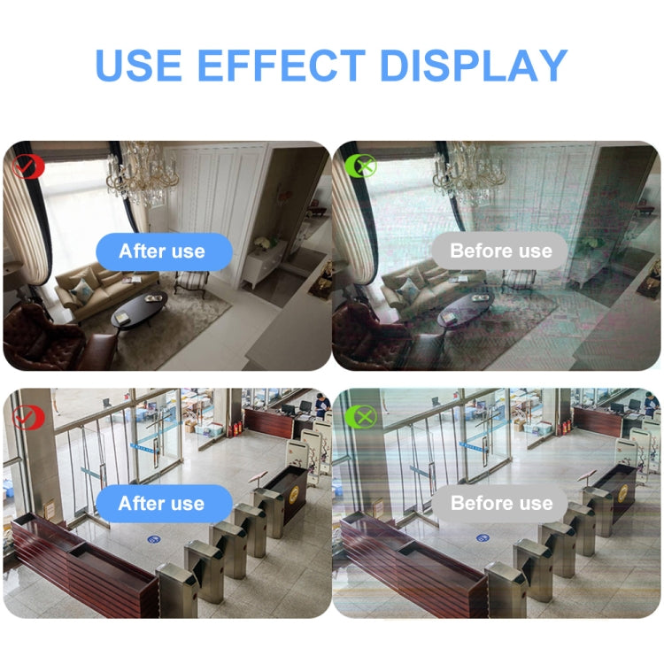 Use effect infographic showing before and after results for a video isolator
