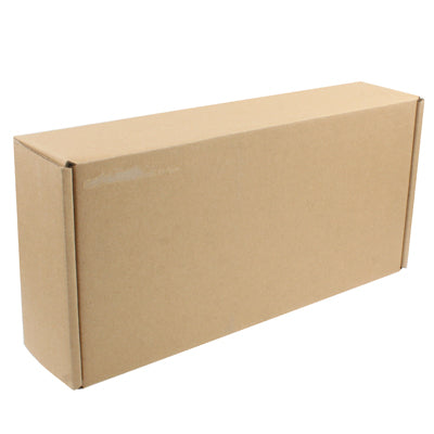 Brown cardboard shipping box for a rack-mount transceiver unit