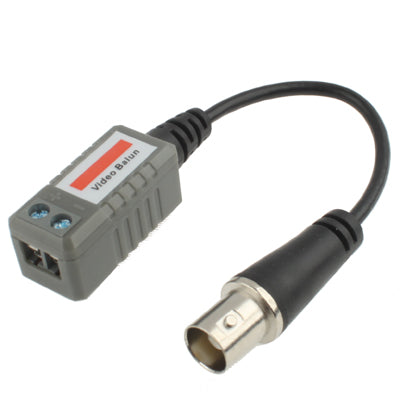 1-channel passive video balun transceiver with RJ45 port and BNC coax plug