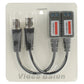 2-pack passive video balun transceiver set in retail blister with cables
