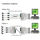 4-channel passive twisted-pair balun installation diagram with device connections