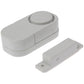Magnetic alarm sensor housing with round top button and separate slim contact, white