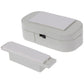 Magnetic door/window alarm sensor with open contact module and detachable bar, white