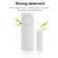 Wireless door/window alarm kit with magnetic sensor shown with warning-style burst graphics