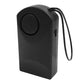 Black anti-theft alarm key fob with round button and attached loop lanyard