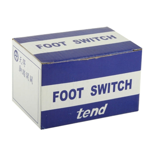 TFS-1 foot switch product box with blue and white "FOOT SWITCH" text