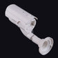 White dummy CCTV camera body with mounting arm and large swivel base