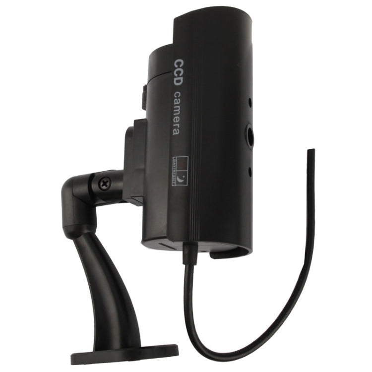 Black dummy CCTV camera body with “CCD camera” label and side connectors
