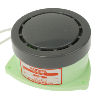 80dB security alarm buzzer, green housing with black cover and front label