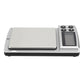 Stainless digital pocket scale with large platform and top control buttons