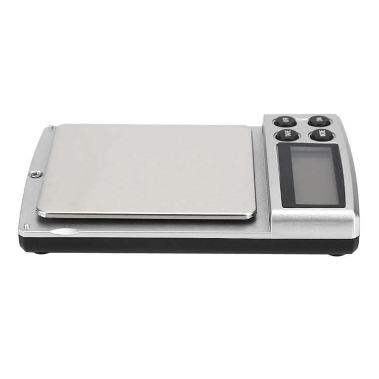 Stainless digital pocket scale with large platform and top control buttons