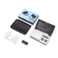 Digital jewelry scale kit with open base, cover, pouch, manual, and small battery