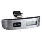 Mini handheld luggage electronic scale, silver body with LCD window and strap