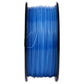 Blue PLA filament strands in a spool view, 3.0 mm 3D printer filament.
