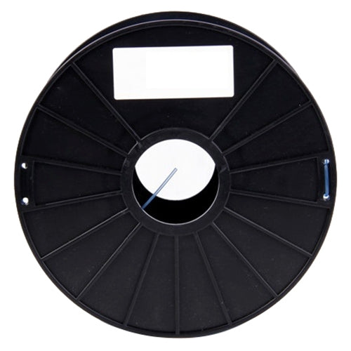 Black reel spool with blue PLA filament wound inside, 3.0 mm diameter.
