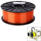 Orange PLA 3D printer filament spool on black reel, 3.0 mm diameter.