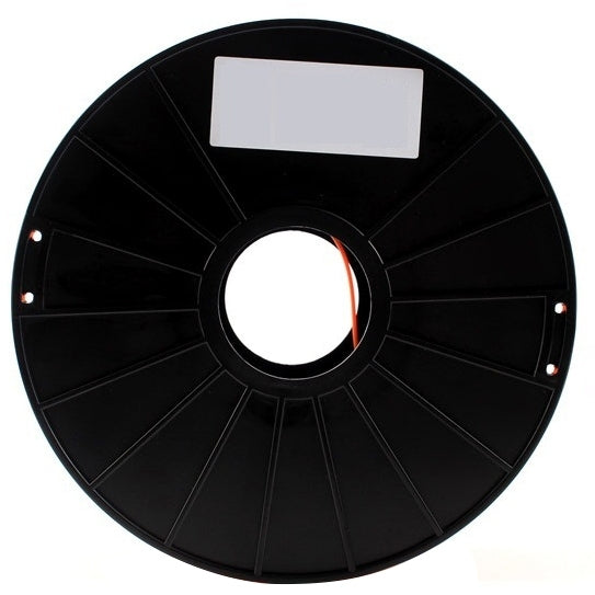 Black plastic ABS 3D printer filament spool core, no filament visible