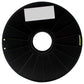 Black 3D printer filament spool with neon green reel markings