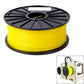 Yellow PLA 3D printer filament spool on a black reel, 3.0 mm filament.