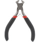 End nipper pliers with black handles, red bands, and spring-loaded jaws