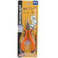 Mini pointed nose pliers in blister pack, orange and black tool handles