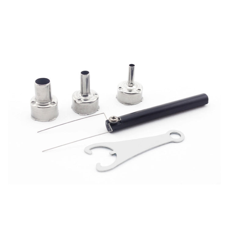 Hot air gun nozzle set with open helper and IC extraction tool