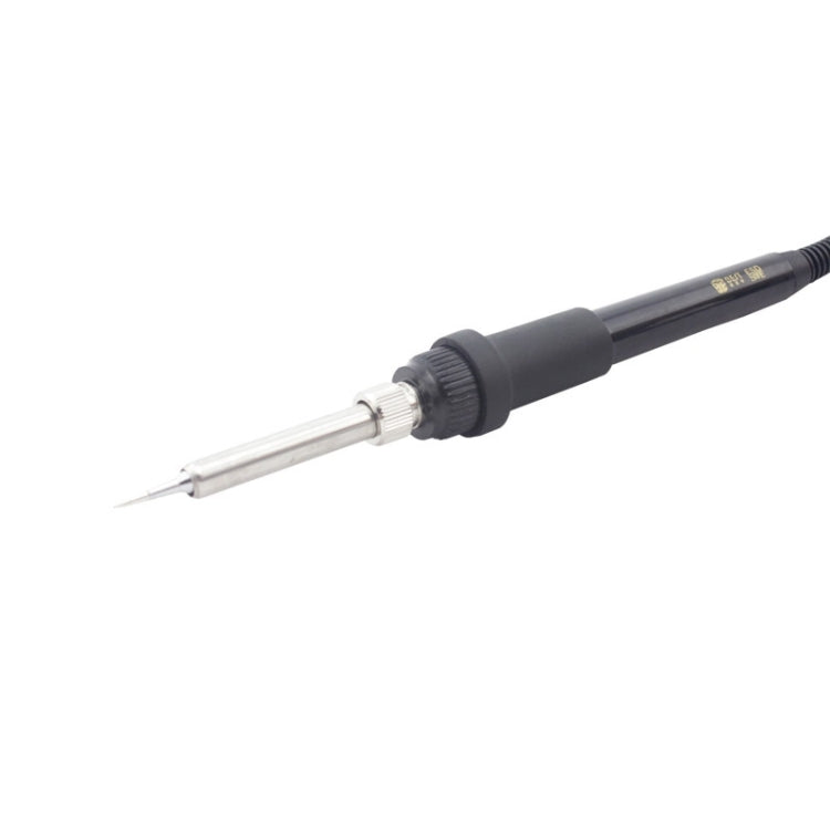 Soldering iron with pointed metal tip and attached cord