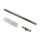 Cutting knife set with spare blade and clear plastic cover