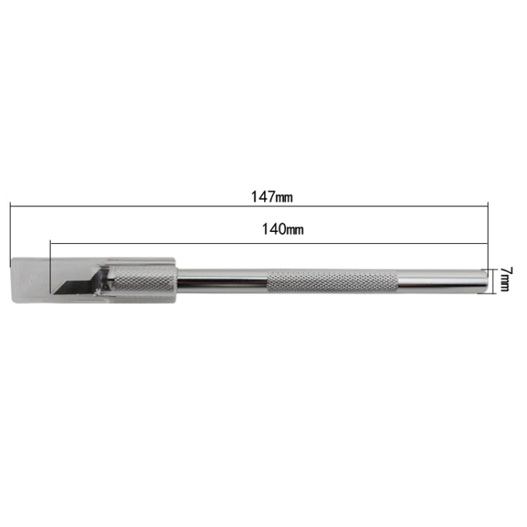 Cutting knife with 147mm length marked on label