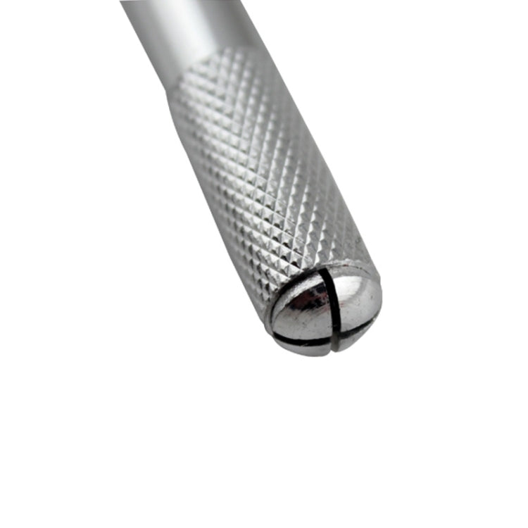 Knurled metal handle end for precision cutting knife