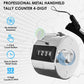 Chrome hand tally counter with 4-digit display and strap for handheld use