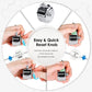 Chrome hand tally counter with 4-digit display and reset knob showing 0000