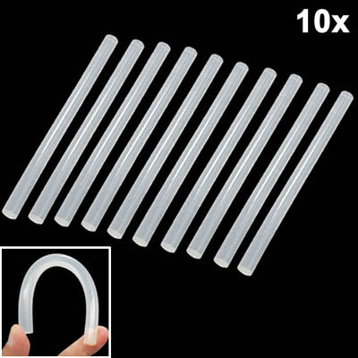 Clear hot melt glue sticks, 10-pack, 270 x 11mm smooth transparent rods