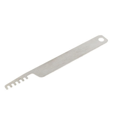 Metal lock opener flat bar with toothed edge and round hanging hole